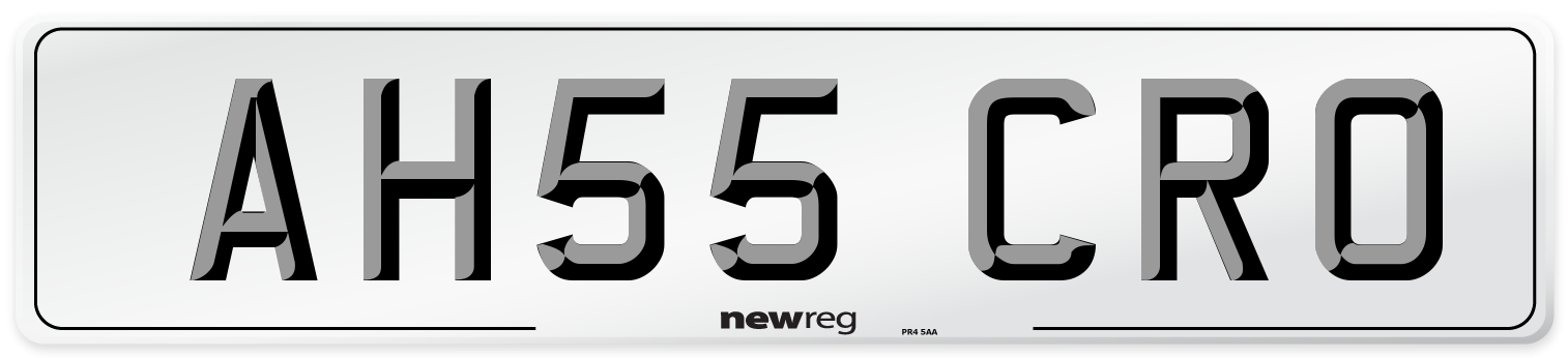 AH55 CRO Number Plate from New Reg